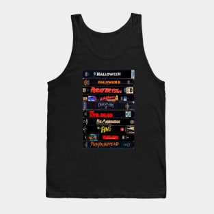 Retro Horror Movies VHS Stacks Tank Top